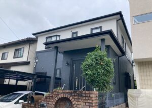 刈谷市で外壁屋根塗装・コーキング・防水工事！　モダンなカラーリングでおしゃれな外壁に☆