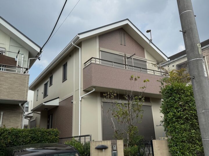 【スーパーセランフレックス】名古屋市で外壁屋根塗装・コーキング工事! ダブルトーンで一段上のおしゃれお家になりました☆