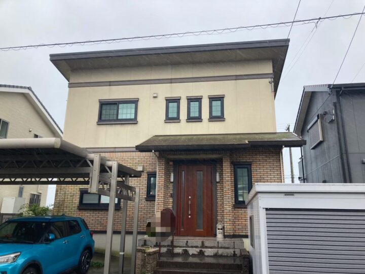 【SPパワーシリコン】西尾市|明るく清潔感のある外観へ施工前|刈谷市・豊明市の外壁塗装 愛知建装