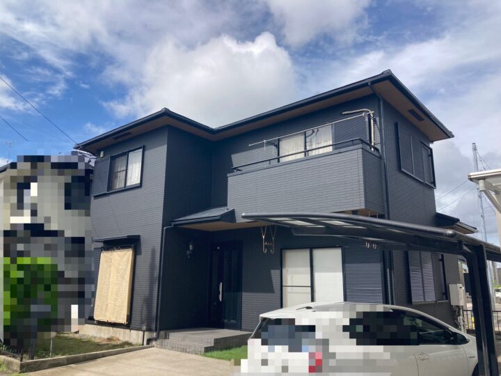【スーパーセランG4】岡崎市|深みのあるグレーで重厚感のある外観へ施工後|刈谷市・豊明市の外壁塗装 愛知建装