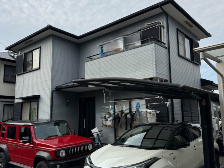 【スーパーセランG4】岡崎市|深みのあるグレーで重厚感のある外観へ施工前|刈谷市・豊明市の外壁塗装 愛知建装